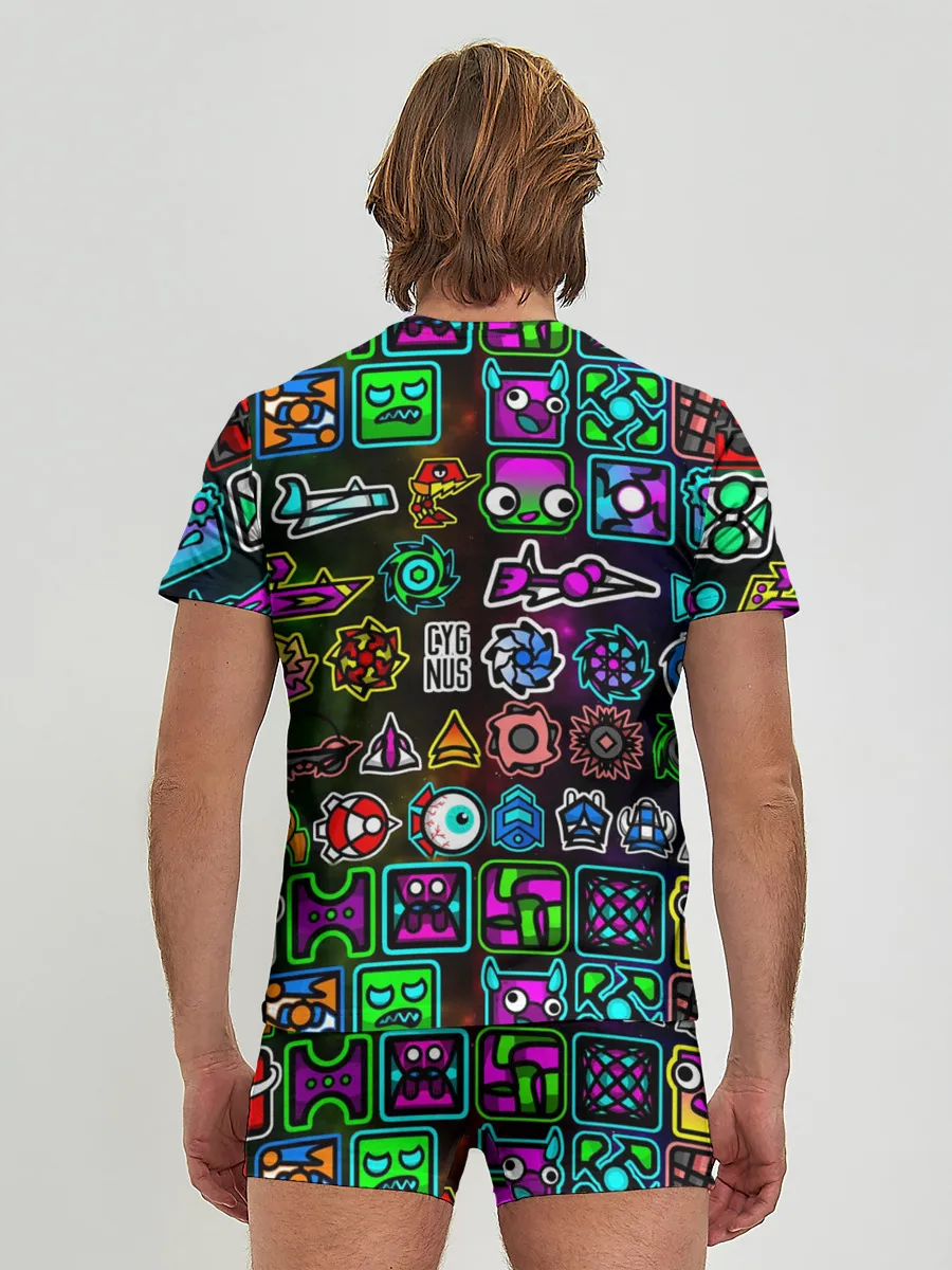 Мужские трусы с футболкой / GEOMETRY DASH ГЕРОИ