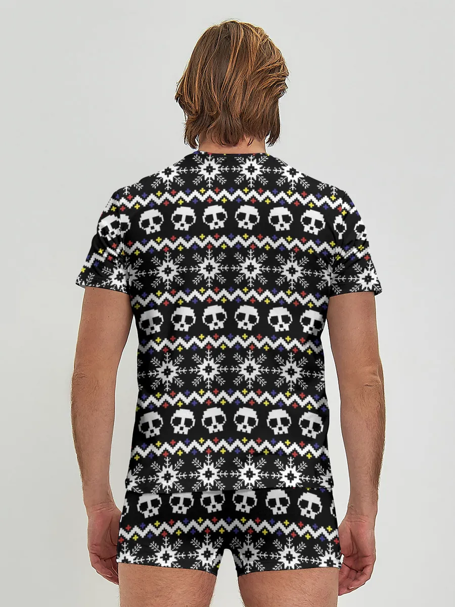 Мужские трусы с футболкой / Свитер с черепами.