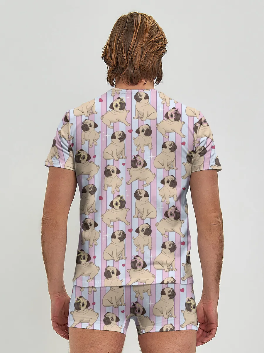 Мужские трусы с футболкой / Забавные Мопсы