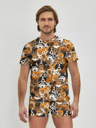 Мужские трусы с футболкой / Разные Собаки