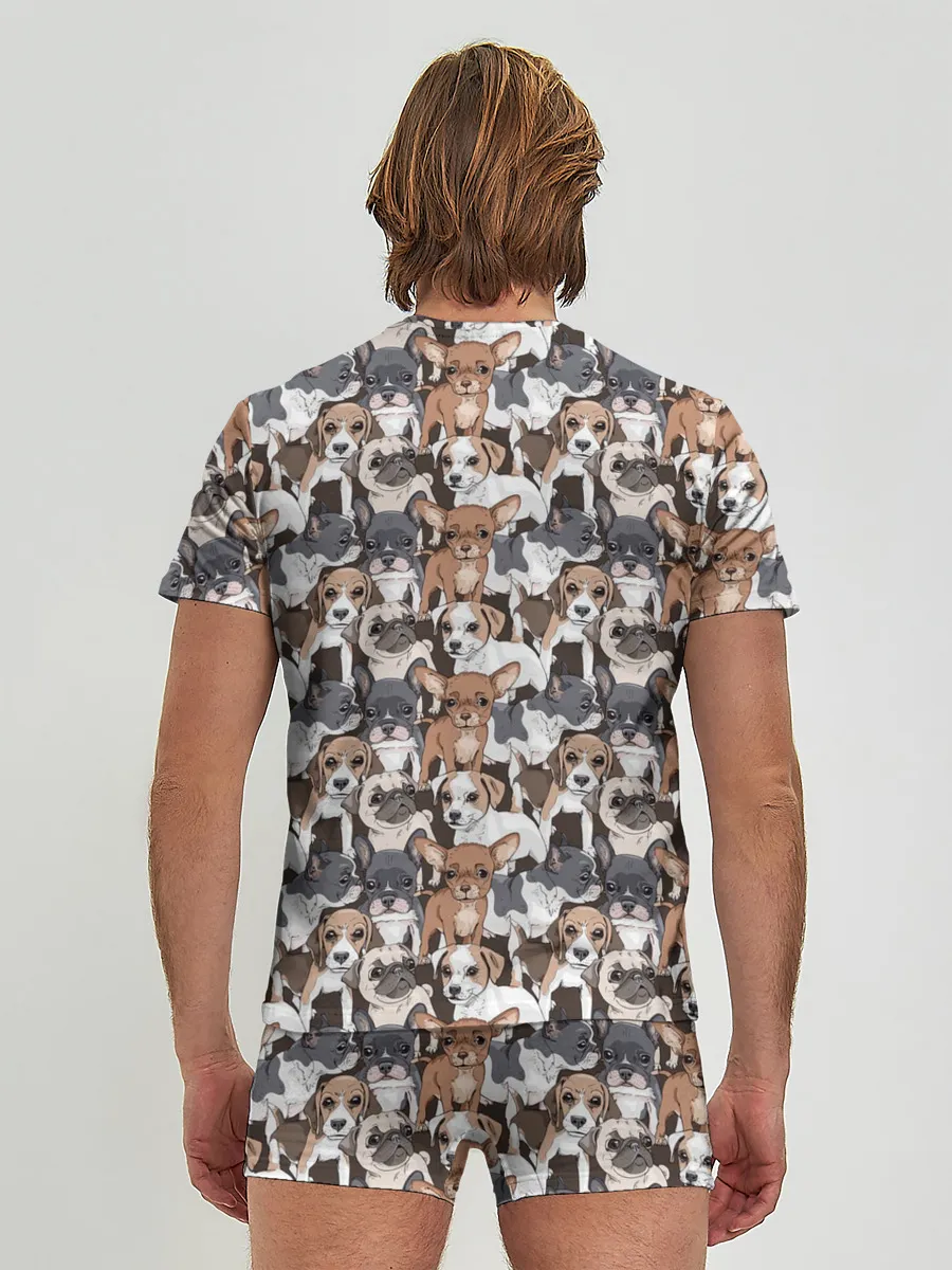 Мужские трусы с футболкой / Щенки Разных Пород