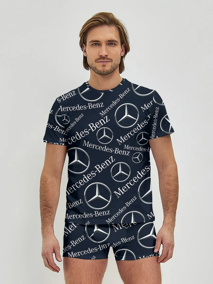 Мужские трусы с футболкой / MERCEDES-BENZ / МЕРСЕДЕС-БЕНЗ / УЗОР
