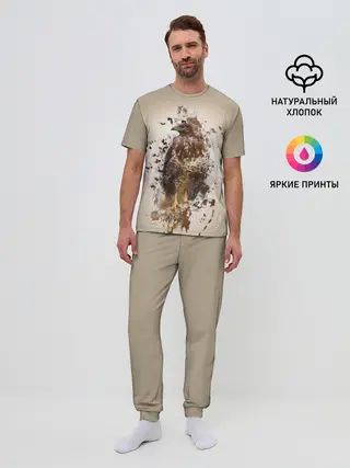 Мужская пижама с брюками / Птица