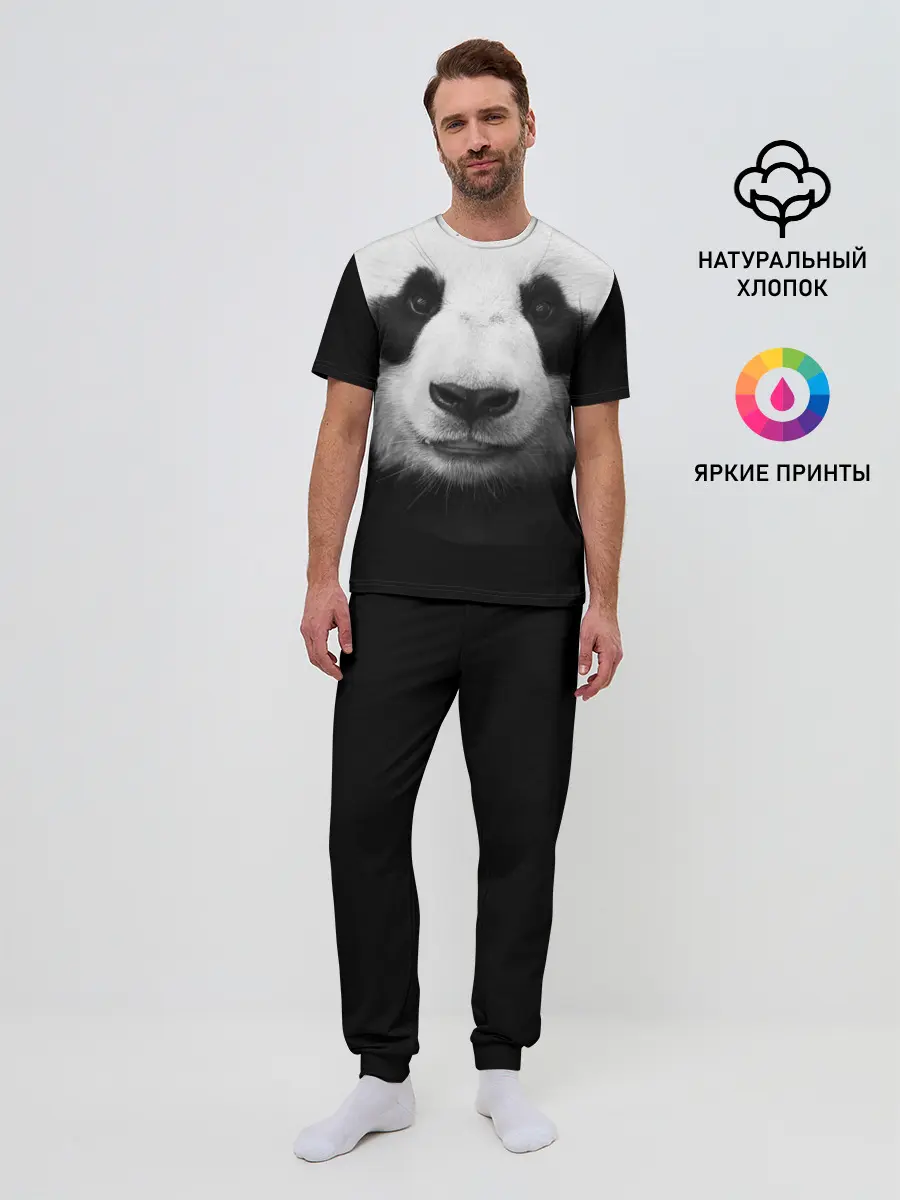 Мужская пижама с брюками / Панда
