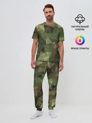 Мужская пижама с брюками / Камуфляж
