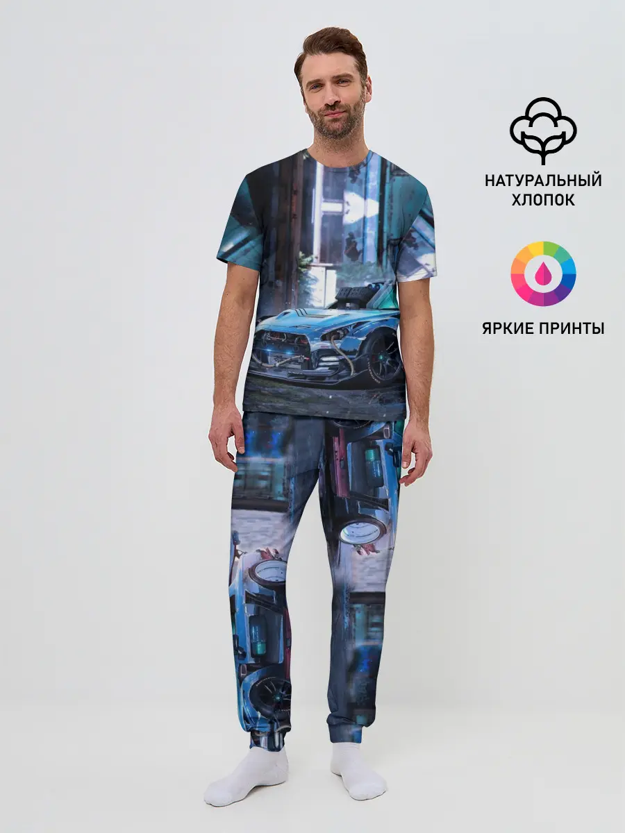 Мужская пижама с брюками / Nissan GTR R35