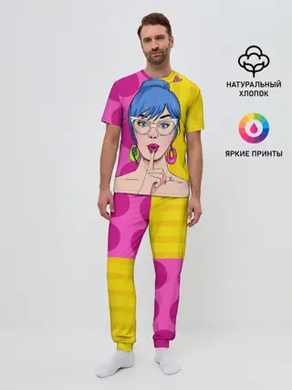 Мужская пижама с брюками / POP ART