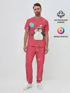 Мужская пижама с брюками / Пингвин с шариком