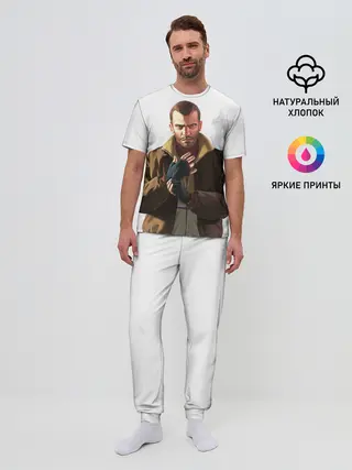 Мужская пижама с брюками / Нико