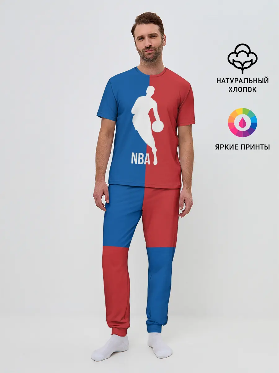 Мужская пижама с брюками / Эмблема NBA