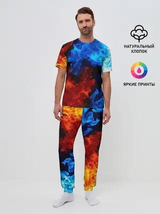 Мужская пижама с брюками / Битва огней
