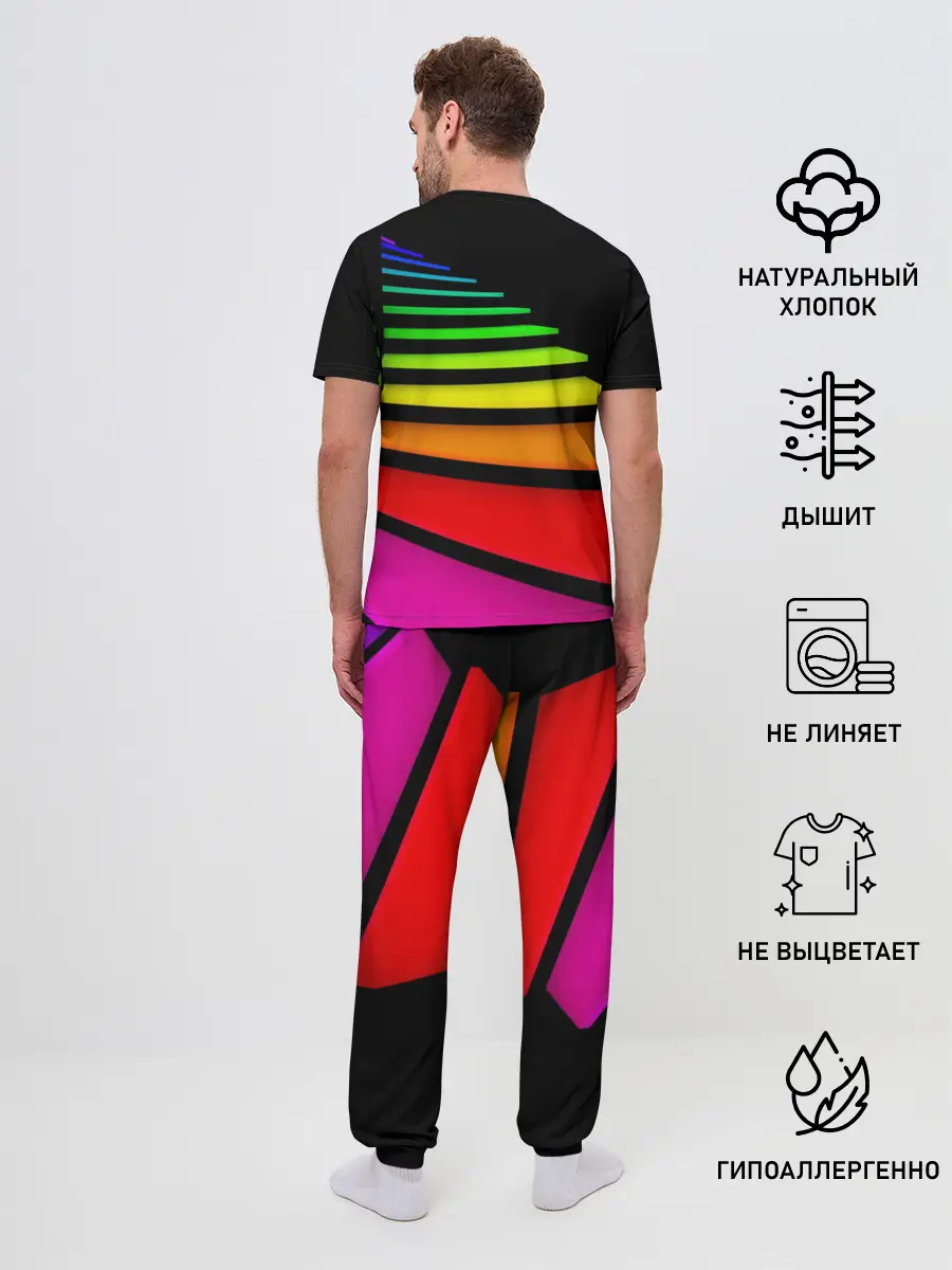 Мужская пижама с брюками / Лестница