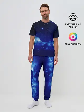 Мужская пижама с брюками / Звёздное небо
