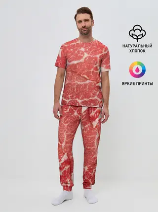 Мужская пижама с брюками / Кусок мяса