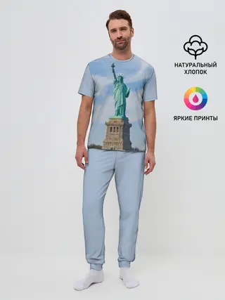 Мужская пижама с брюками / Статуя свободы