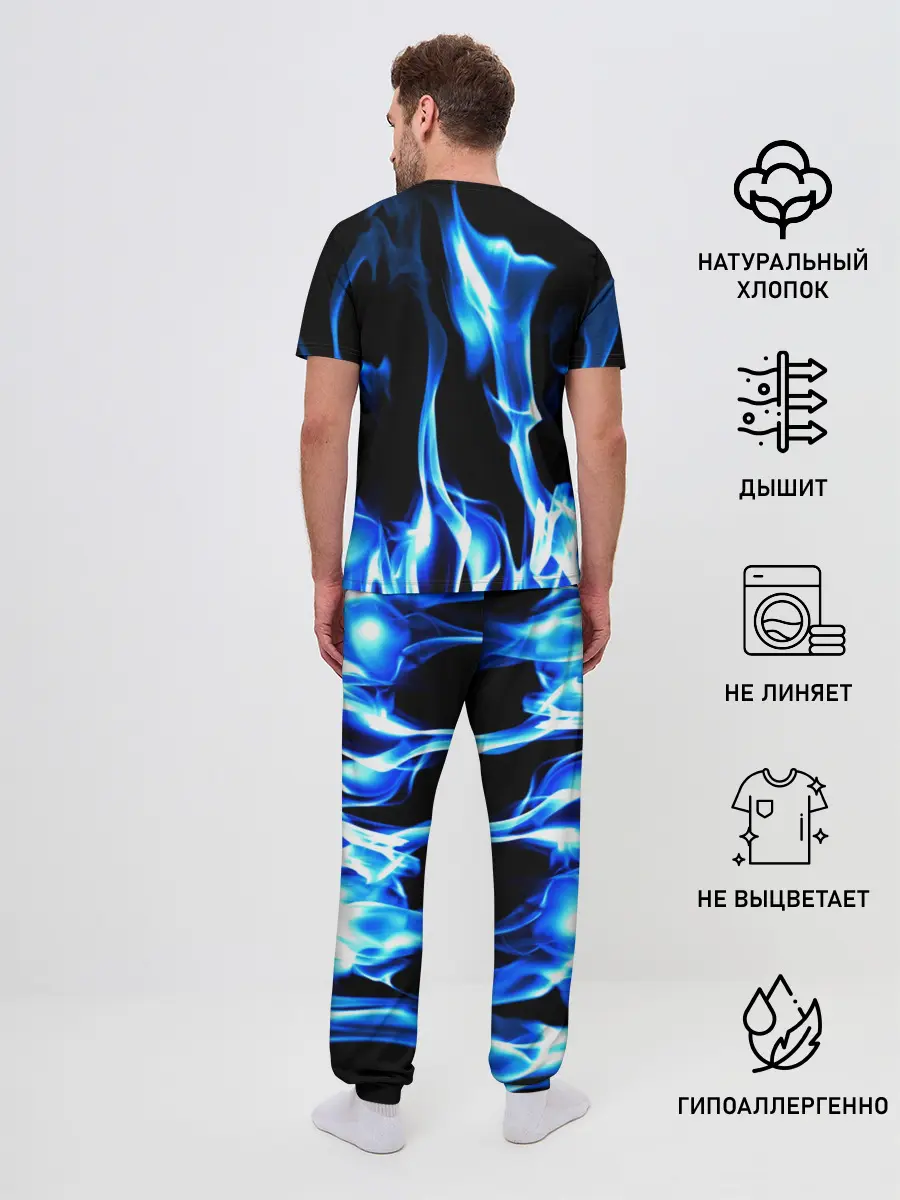 Мужская пижама с брюками / Огонь