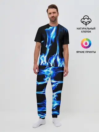 Мужская пижама с брюками / Огонь