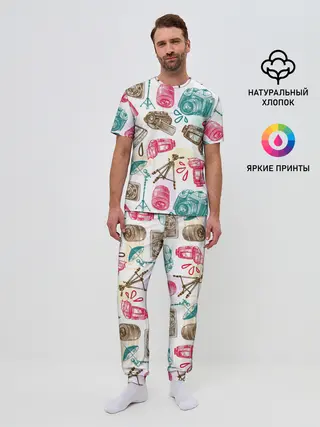 Мужская пижама с брюками / Блогер