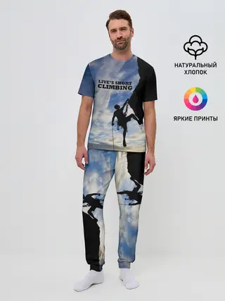 Мужская пижама с брюками / climbing