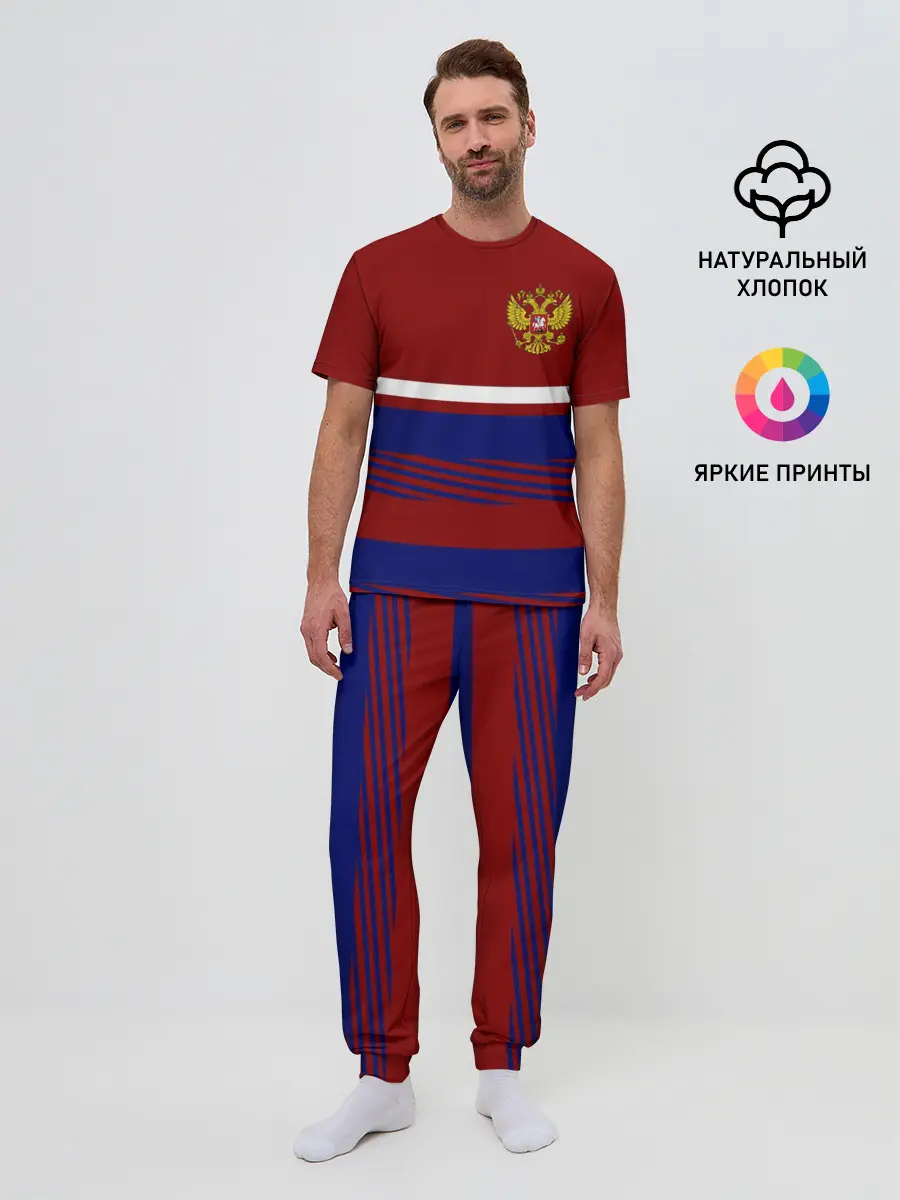 Мужская пижама с брюками / Герб РФ