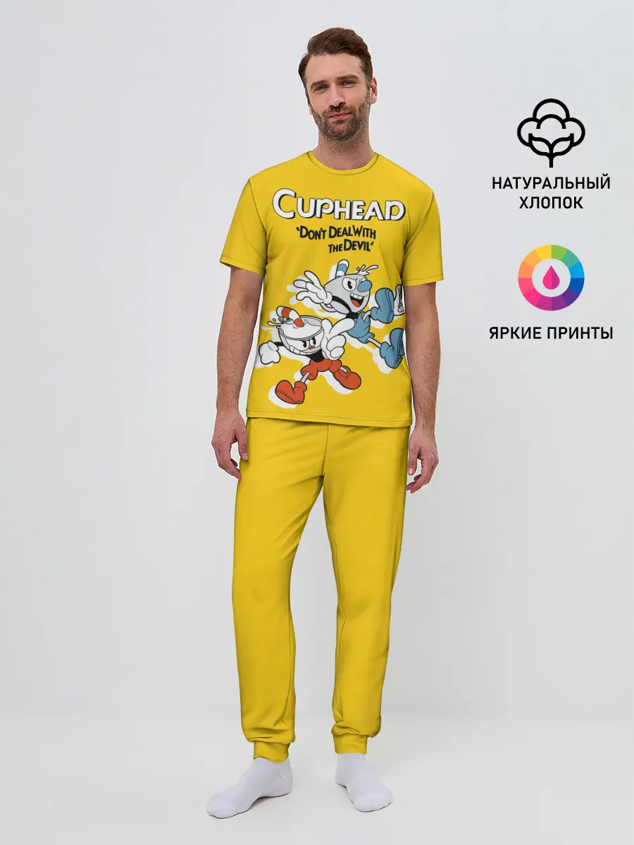 Мужская пижама с брюками / Cuphead