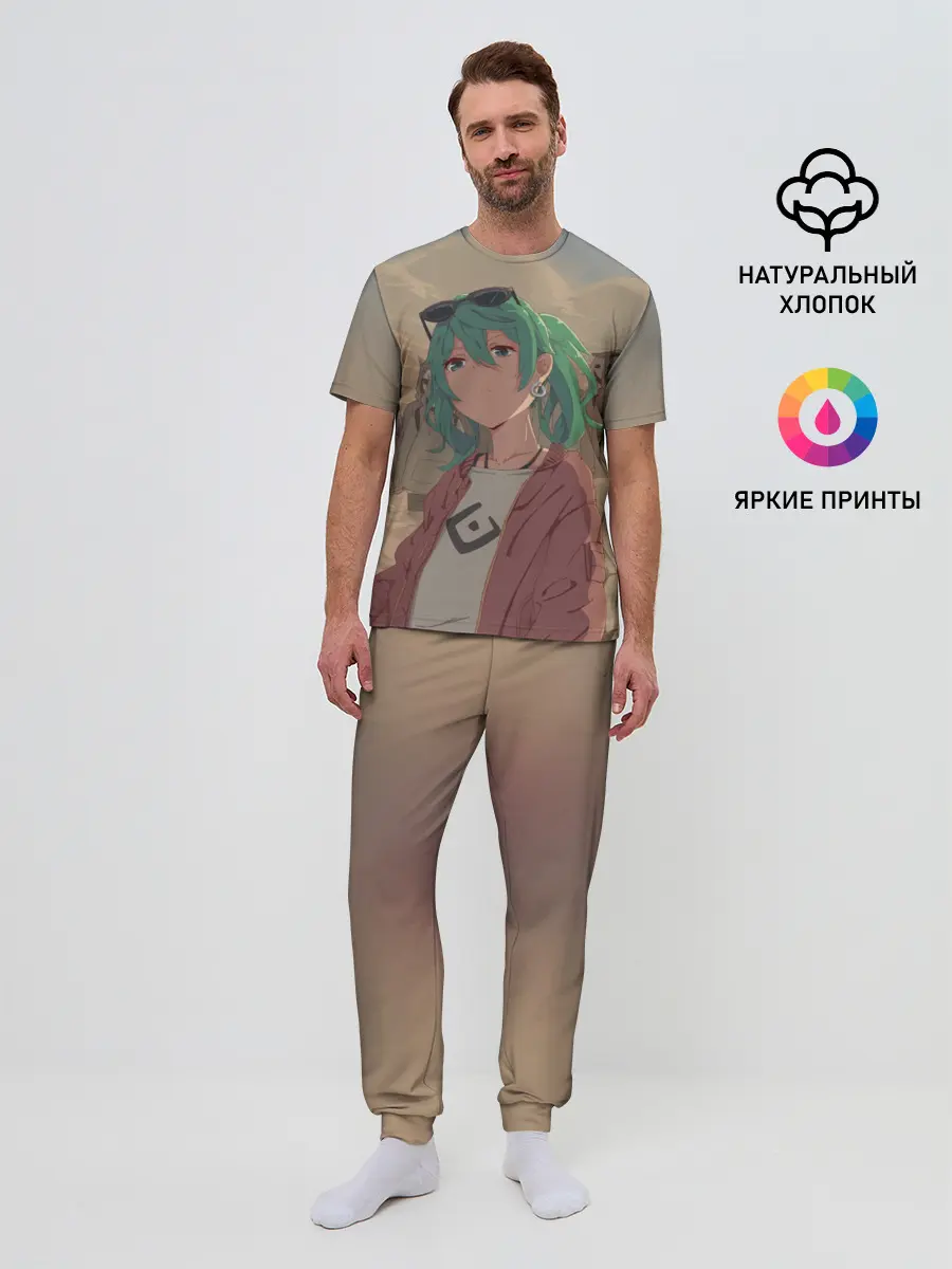 Мужская пижама с брюками / Мику Хатсуне. ВОКАЛОИД