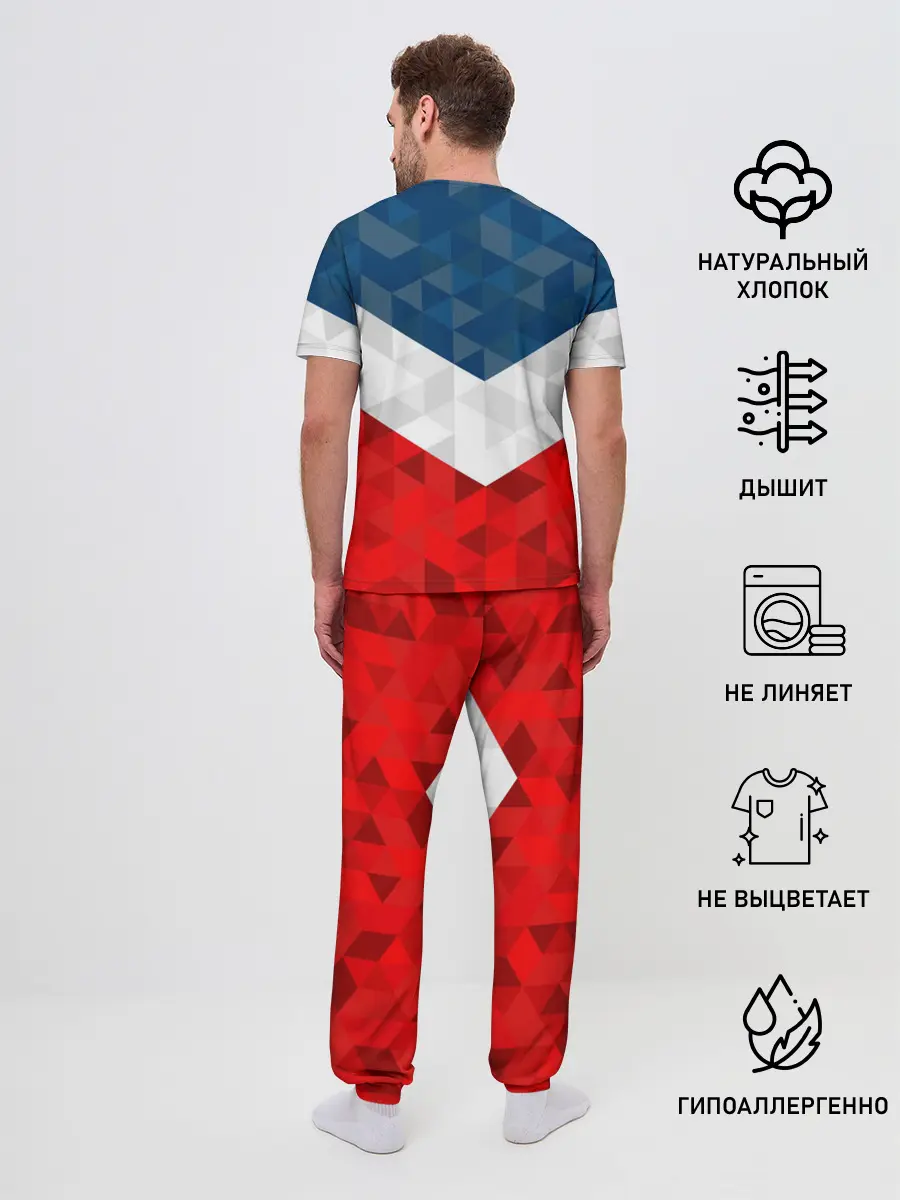 Мужская пижама с брюками / Форма России