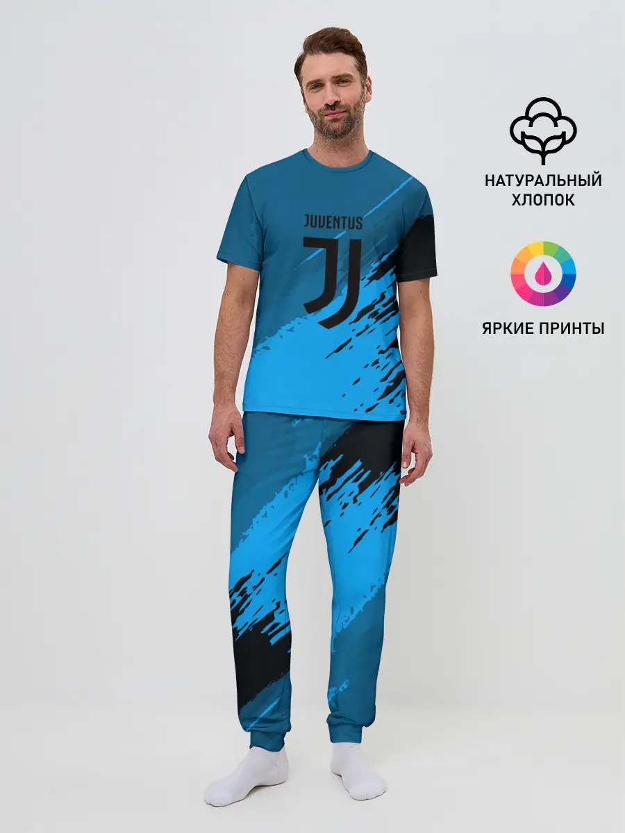 Мужская пижама с брюками / FC Juventus abstract style
