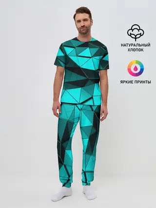 Мужская пижама с брюками / Metalic collection