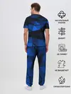 Мужская пижама с брюками / Blue abstraction collection