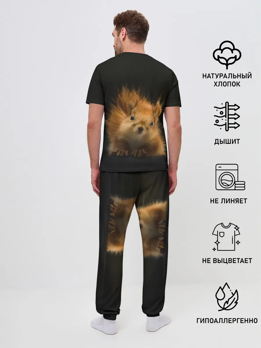 Мужская пижама с брюками / Белочка