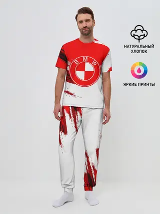 Мужская пижама с брюками / bmw uniform