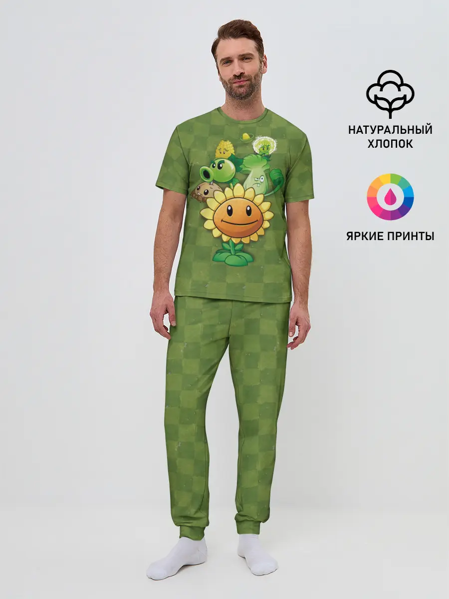 Мужская пижама с брюками / Plants vs Zombies