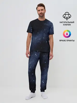 Мужская пижама с брюками / Звёздное небо