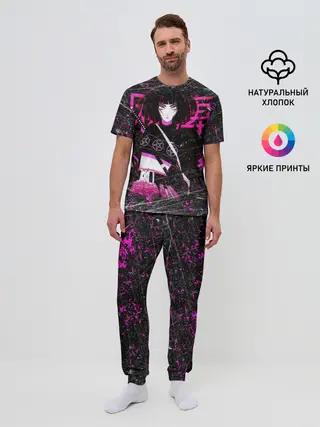 Мужская пижама с брюками / Vinne Yuna Самурай Киберпанк