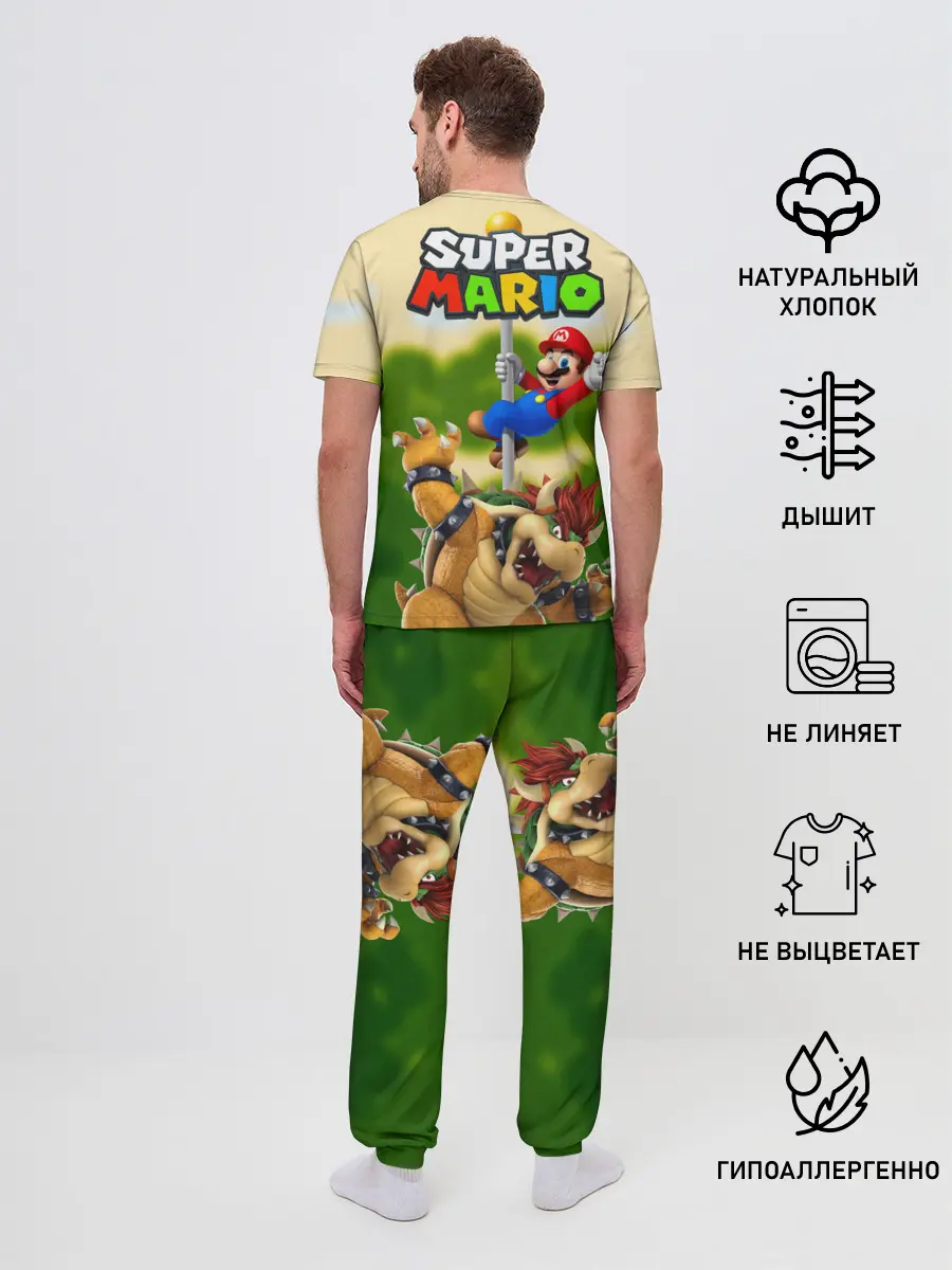 Мужская пижама с брюками / Mario Coins