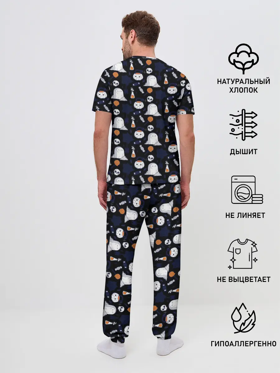 Мужская пижама с брюками / Patern Halloween 7