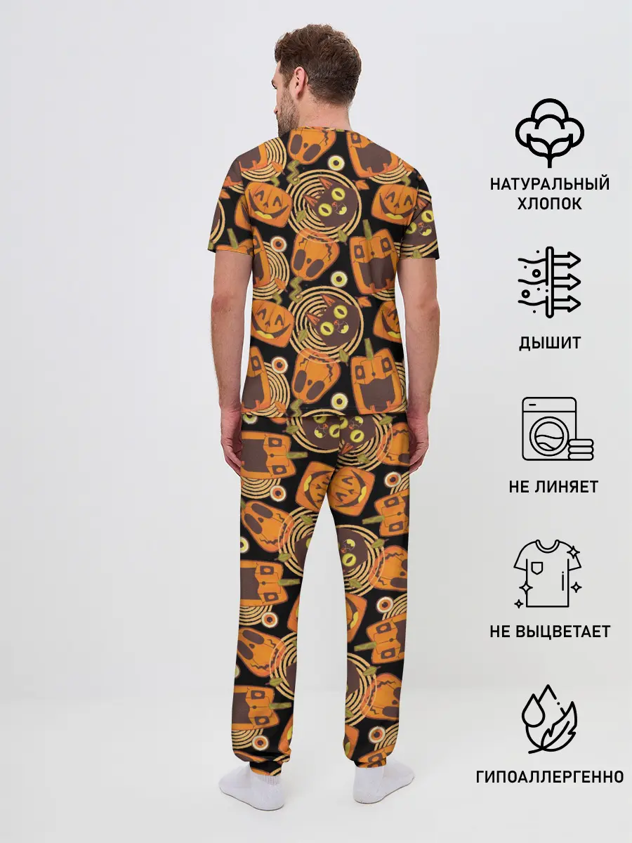 Мужская пижама с брюками / Patern Halloween 10