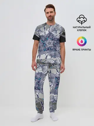 Мужская пижама с брюками / Абстракция 499