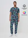 Мужская пижама с брюками / неоновый панк