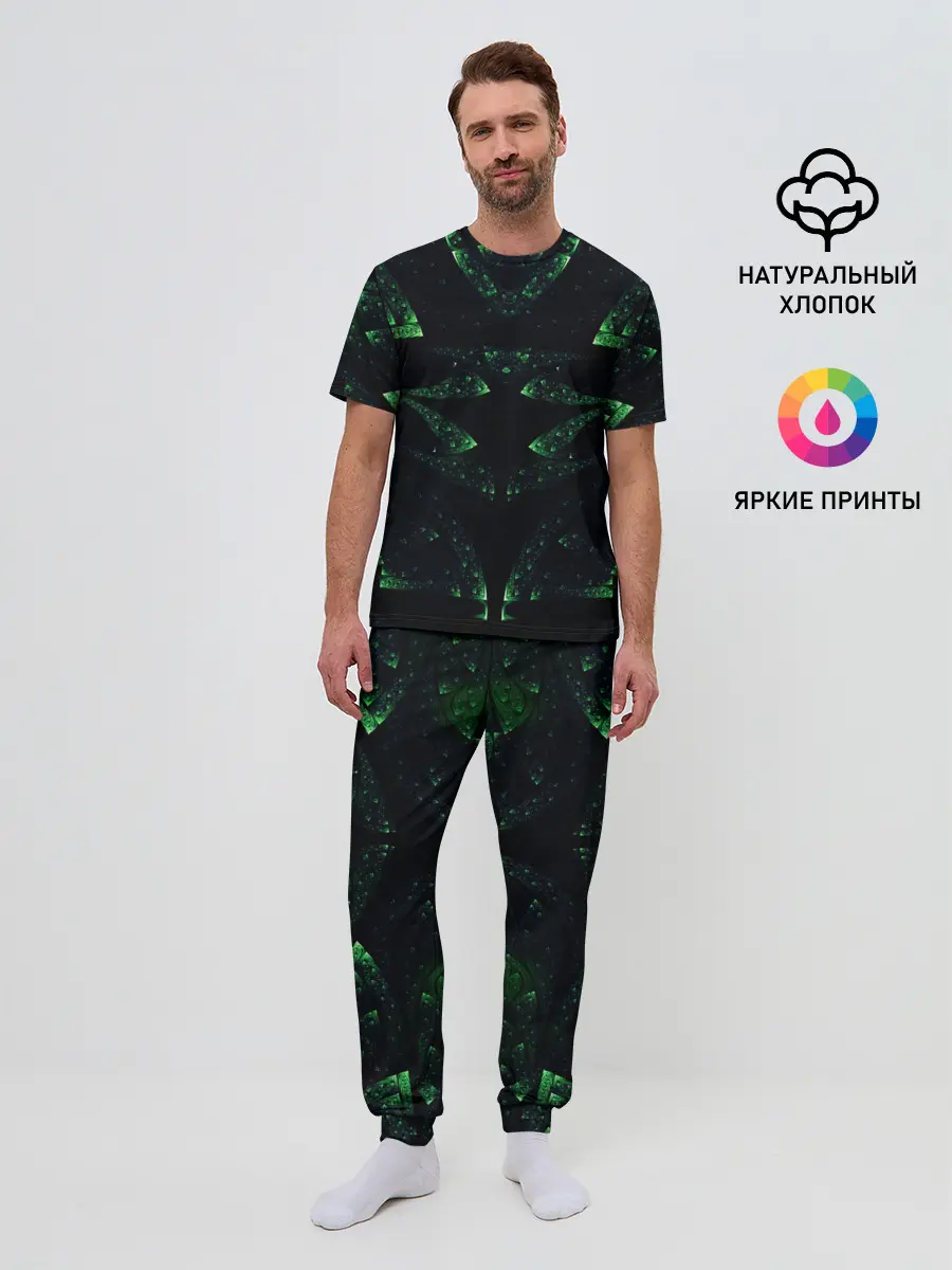 Мужская пижама с брюками / Орнамент Майя