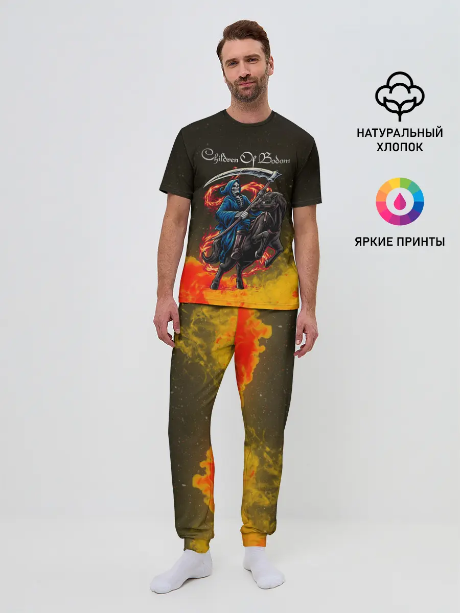 Мужская пижама с брюками / Children of Bodom | Skeleton on a horse