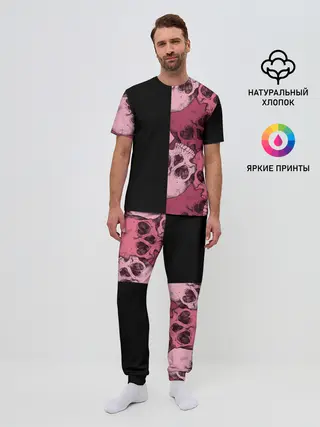 Мужская пижама с брюками / Dark and Skull