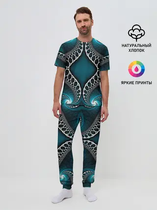 Мужская пижама с брюками / Узор, От Которого Не Отведешь Взгляд