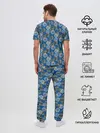Мужская пижама с брюками / Разноцветные Новогодние Узоры