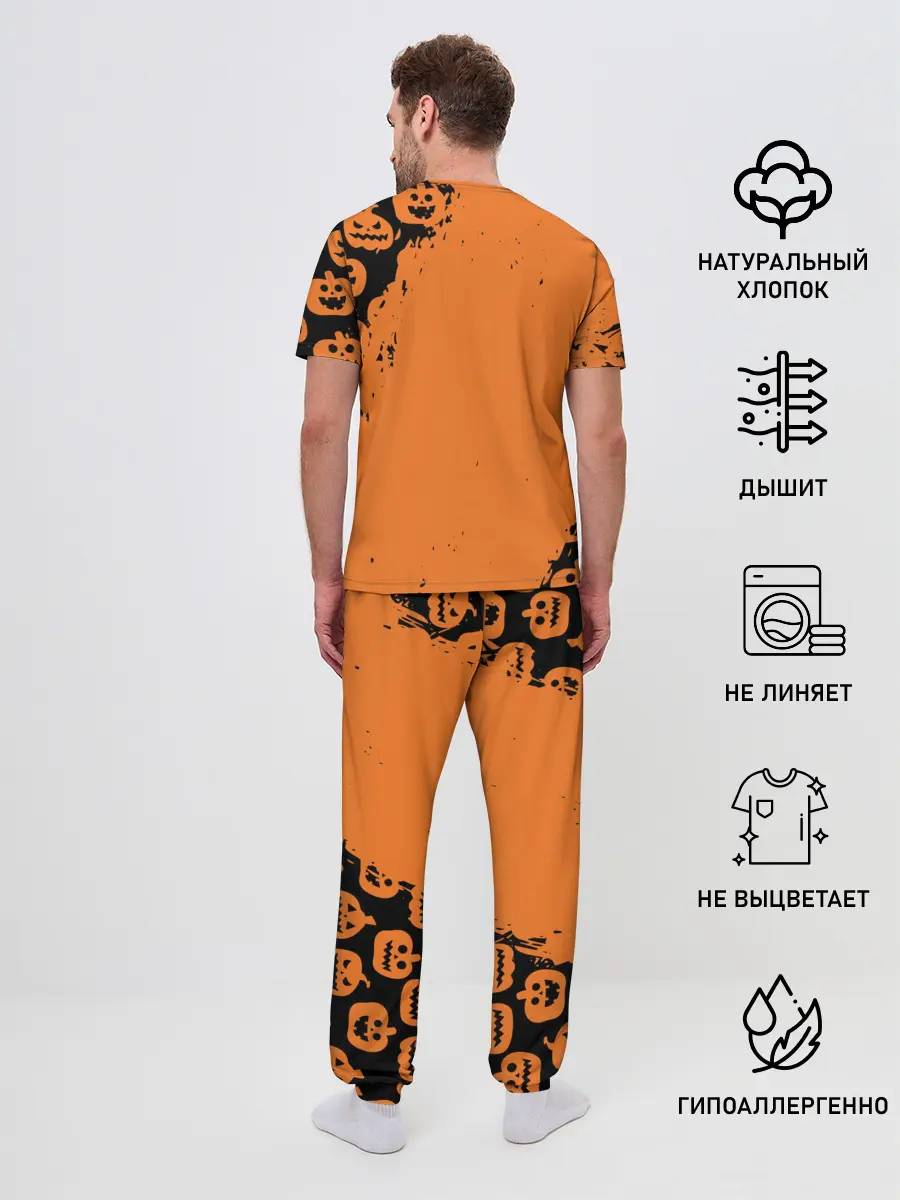 Мужская пижама с брюками / Далматинец в шляпе | Хэллоуин