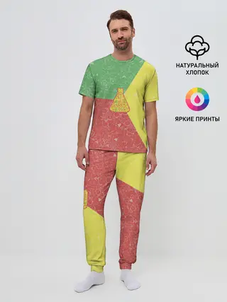 Мужская пижама с брюками / Колба на фоне АПВ 3.1.8