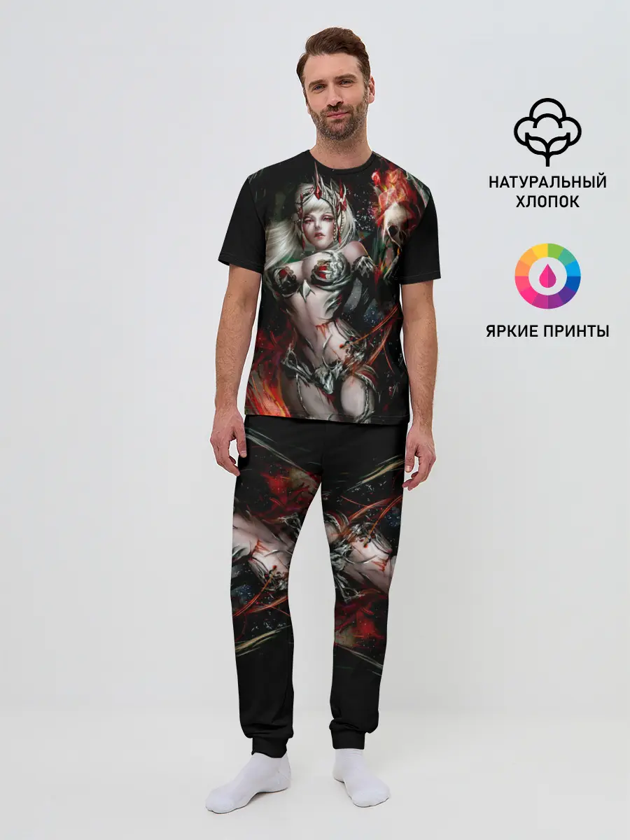 Мужская пижама с брюками / Ведьма с красными глазами