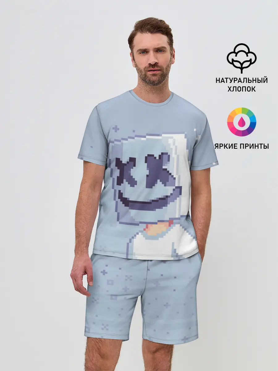 Мужской костюм с шортами / Marshmello Pixel
