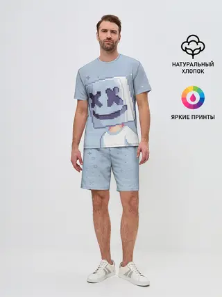 Мужской костюм с шортами / Marshmello Pixel